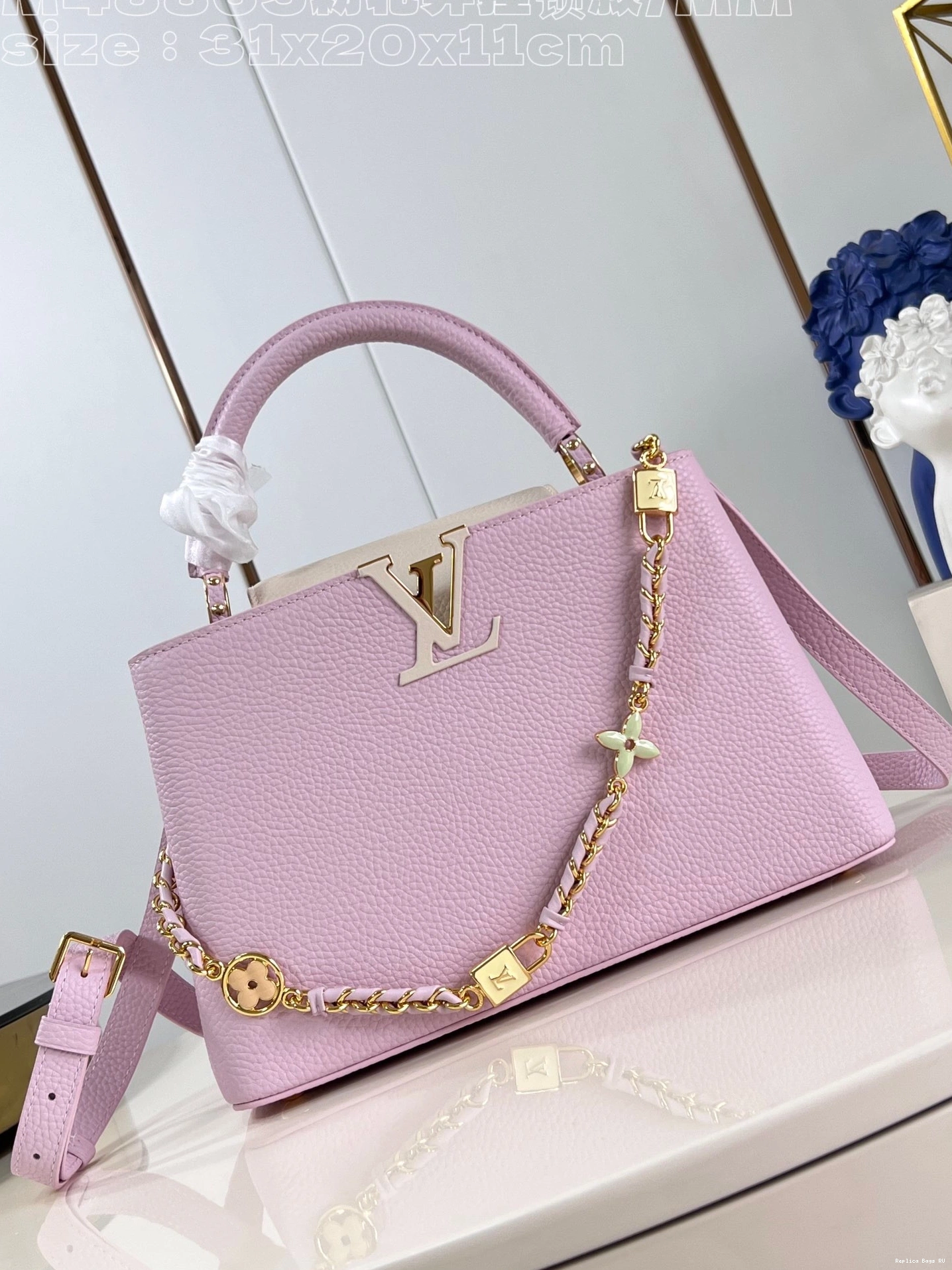 Affordable LOUIS VUITTON CAPUCINES BB-31.5*20*11CM 0713
